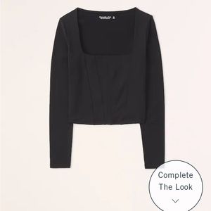 A&F long sleeve corset top